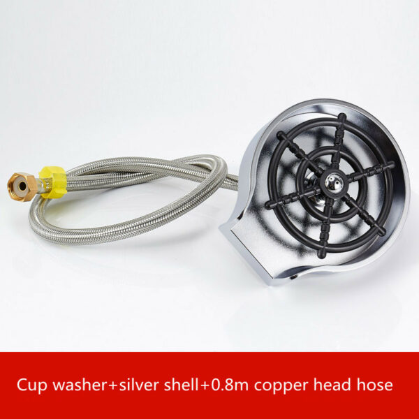 Silver cup washer with hose