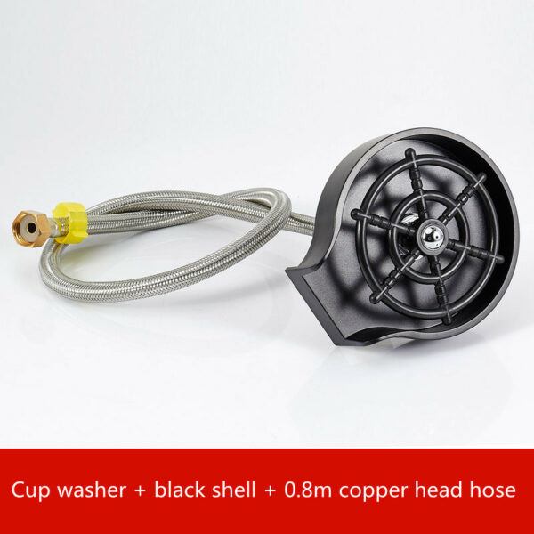 Black cup washer with hose